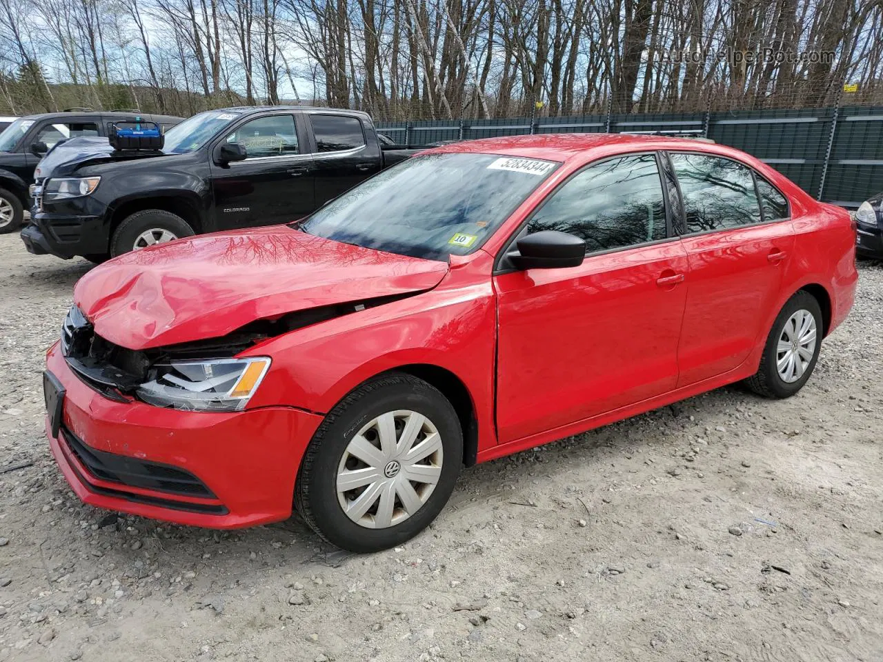 2015 Volkswagen Jetta Base Red vin: 3VW1K7AJ0FM344641