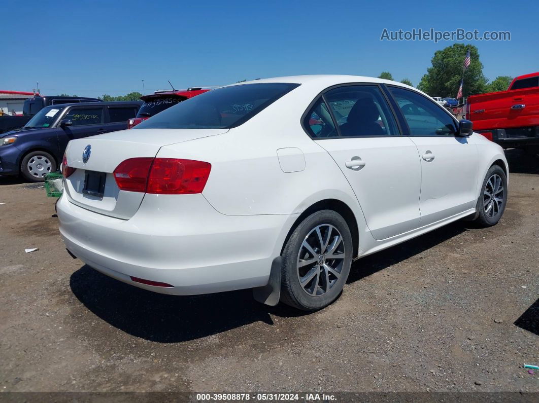 2012 Volkswagen Jetta 2.0l S White vin: 3VW1K7AJ1CM381967