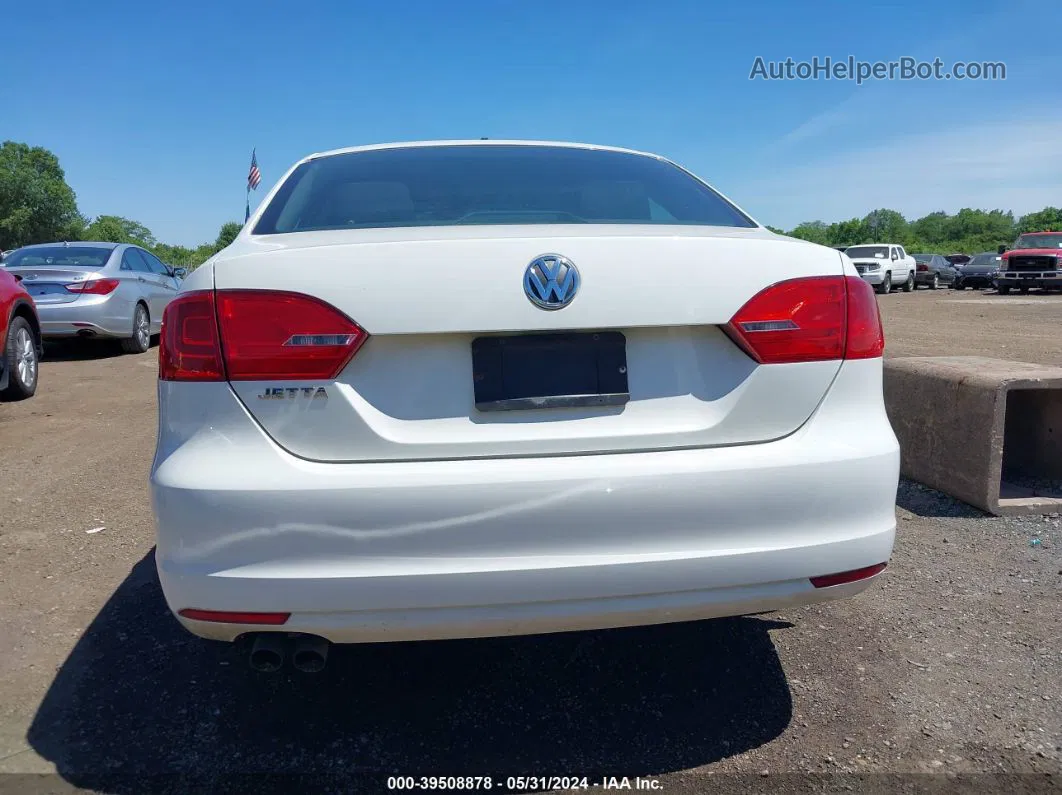 2012 Volkswagen Jetta 2.0l S White vin: 3VW1K7AJ1CM381967