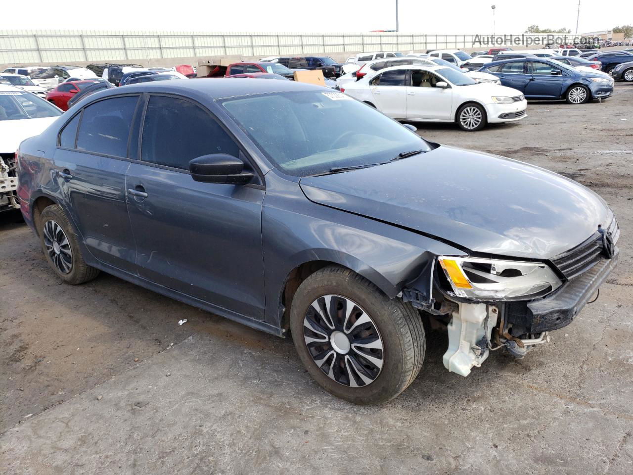 2013 Volkswagen Jetta Base Gray vin: 3VW1K7AJ1DM257649