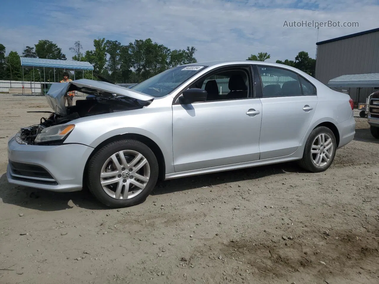 2015 Volkswagen Jetta Base Silver vin: 3VW1K7AJ3FM353267