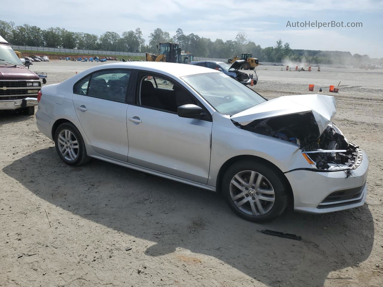 2015 Volkswagen Jetta Base Silver vin: 3VW1K7AJ3FM353267