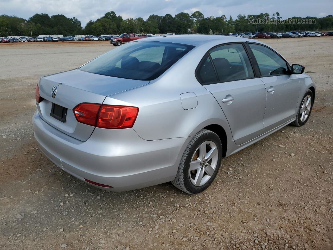 2011 Volkswagen Jetta Base Silver vin: 3VW1K7AJ4BM387745