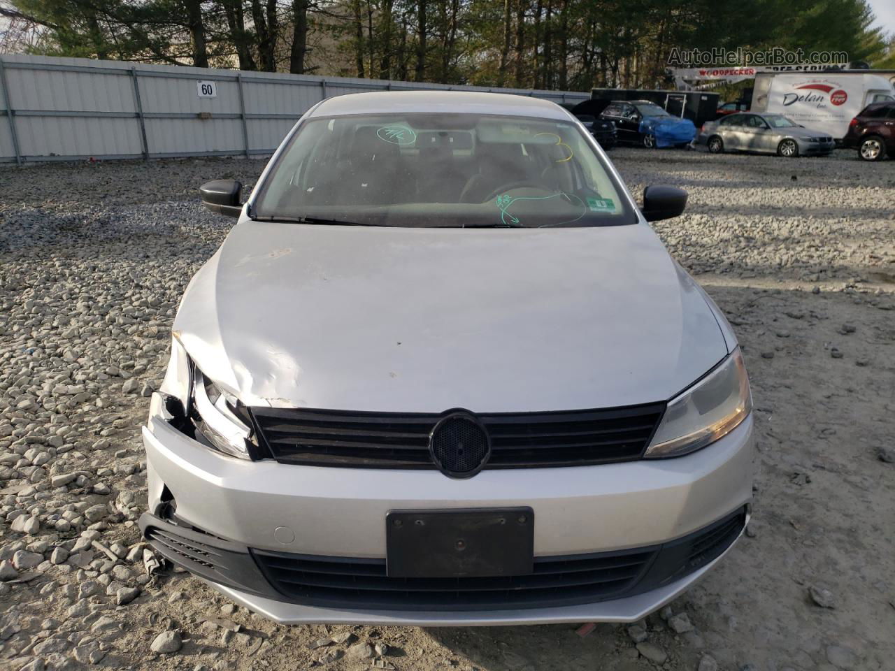 2014 Volkswagen Jetta Base Silver vin: 3VW1K7AJ4EM334757