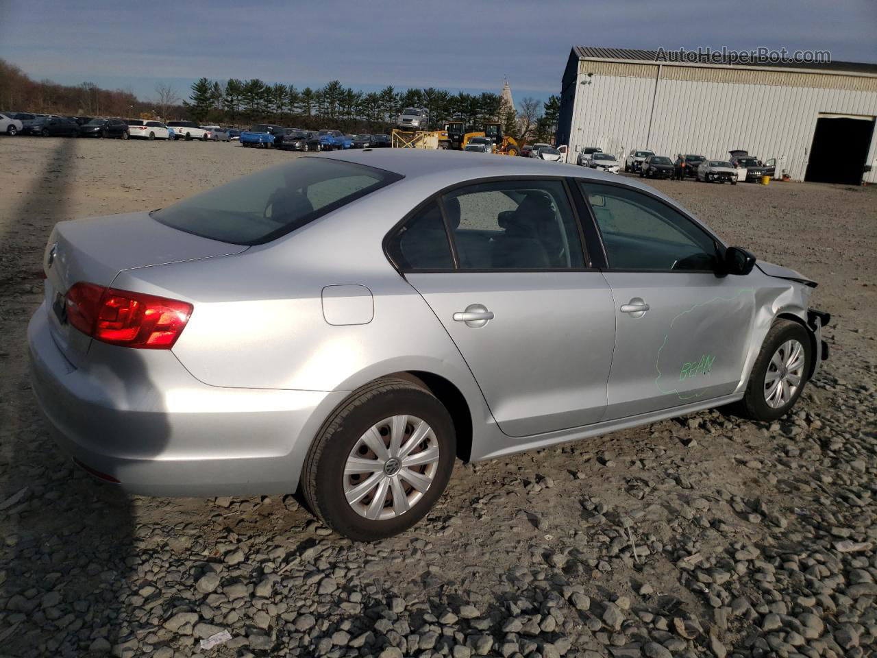 2014 Volkswagen Jetta Base Silver vin: 3VW1K7AJ4EM334757