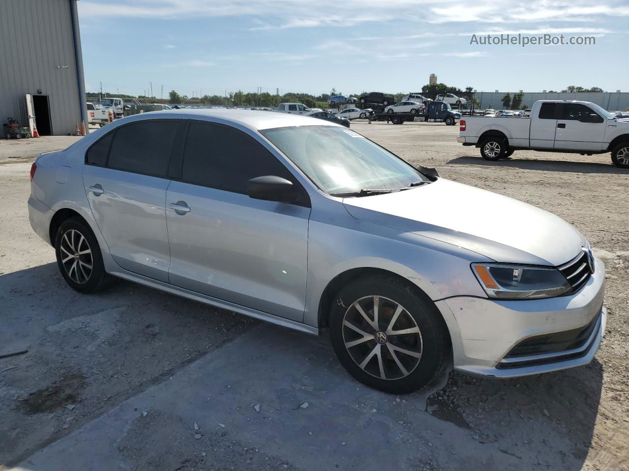 2015 Volkswagen Jetta Base Silver vin: 3VW1K7AJ4FM324330