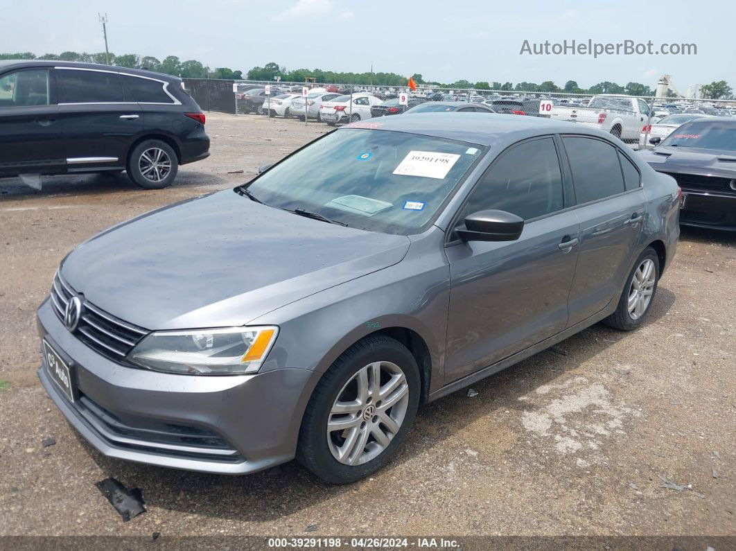 2015 Volkswagen Jetta 2.0l S Gray vin: 3VW1K7AJ4FM352760