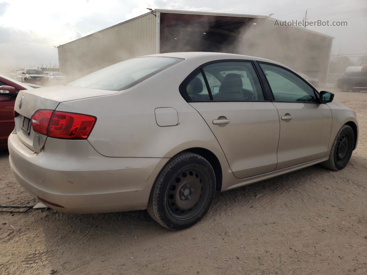 2012 Volkswagen Jetta Base Beige vin: 3VW1K7AJ5CM127131