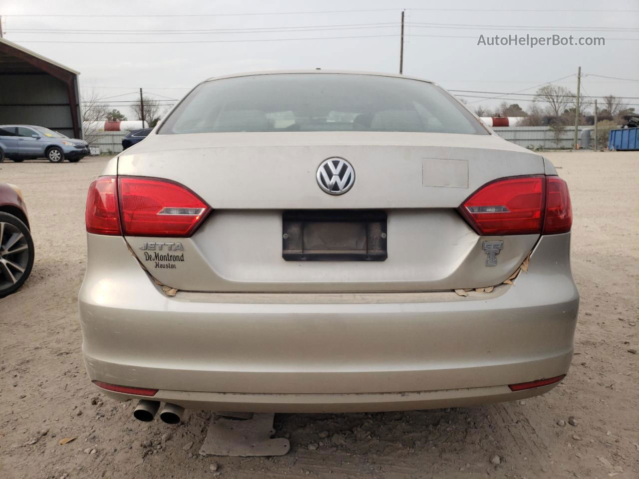 2012 Volkswagen Jetta Base Beige vin: 3VW1K7AJ5CM127131