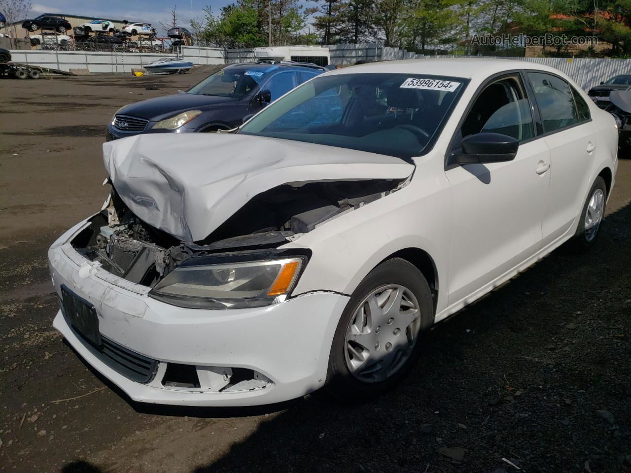 2012 Volkswagen Jetta Base White vin: 3VW1K7AJ5CM316152