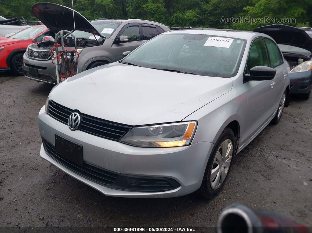 2012 Volkswagen Jetta 2.0l S Gray vin: 3VW1K7AJ5CM348180