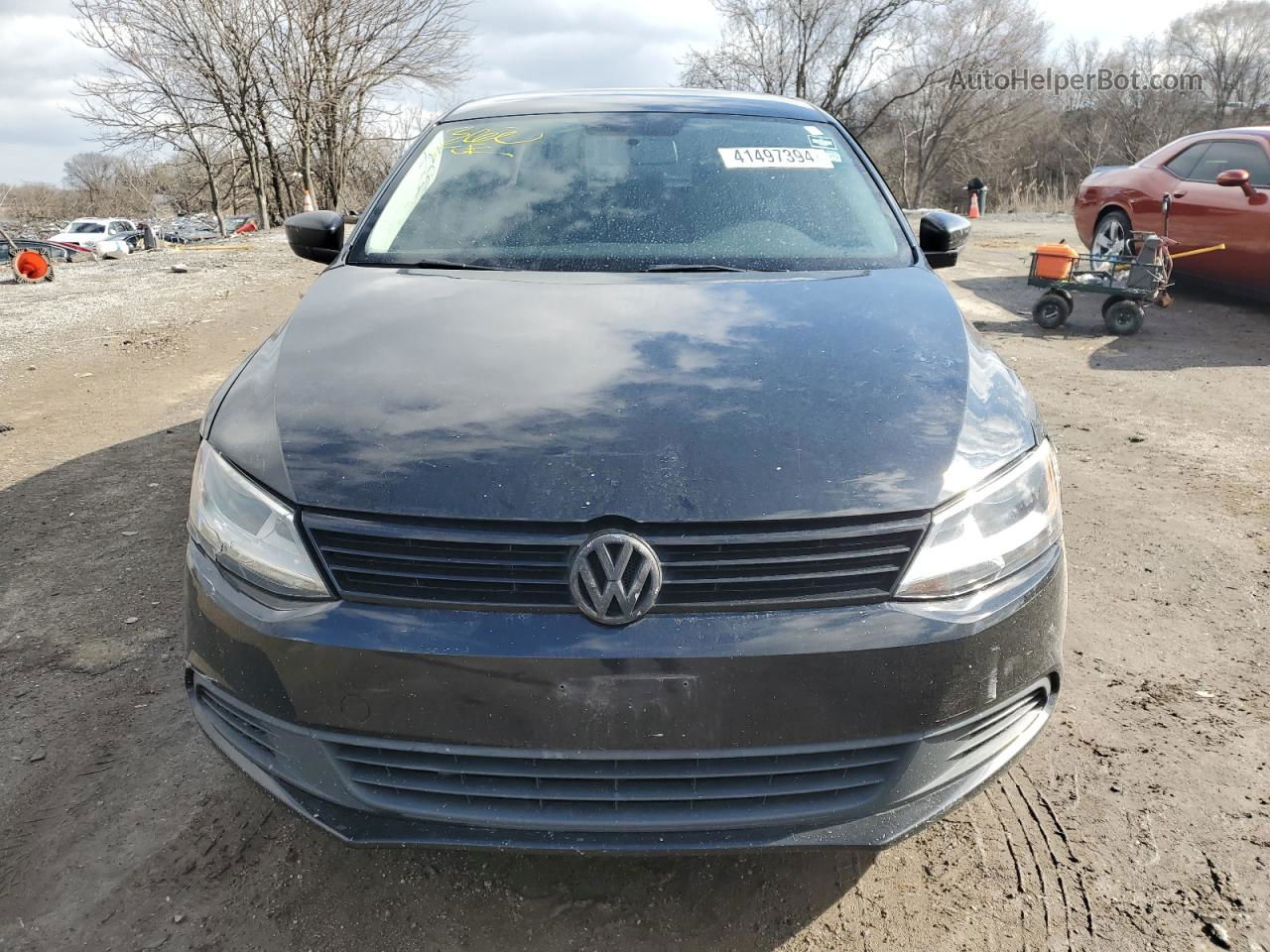 2014 Volkswagen Jetta Base Black vin: 3VW1K7AJ5EM440358