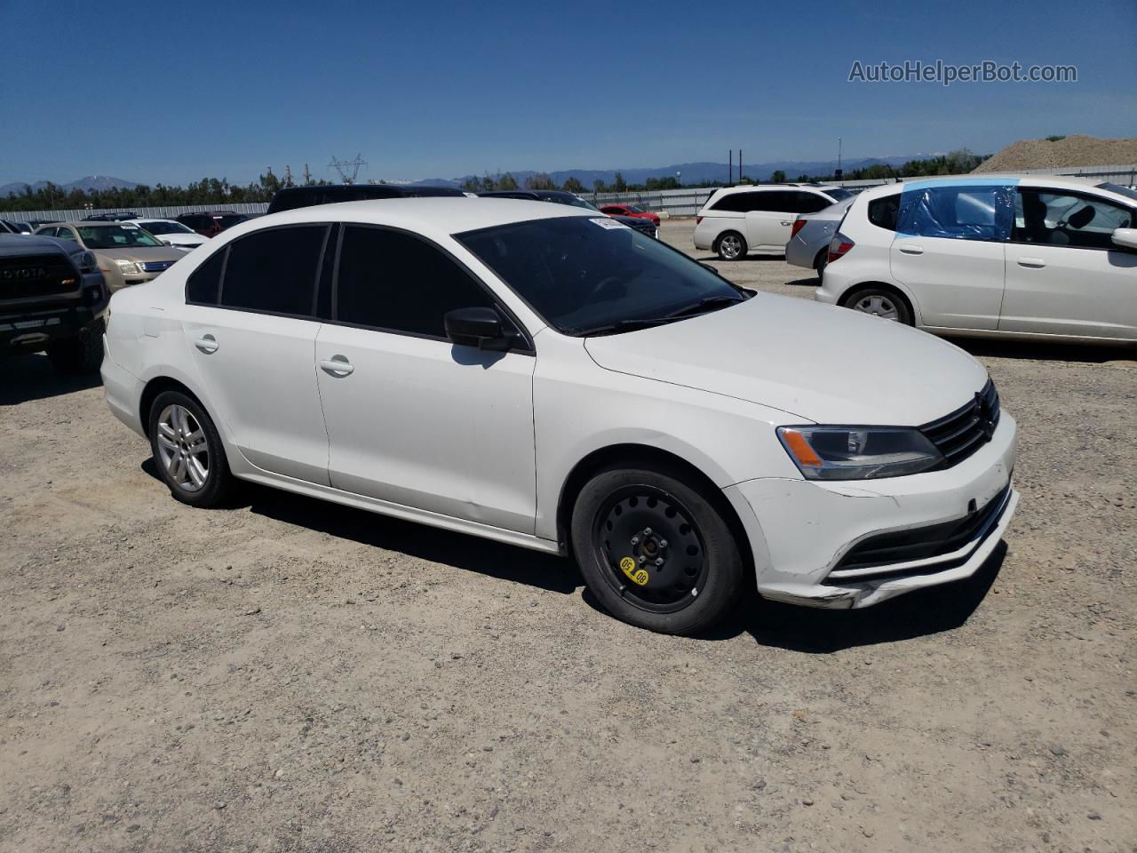 2015 Volkswagen Jetta Base White vin: 3VW1K7AJ5FM251260