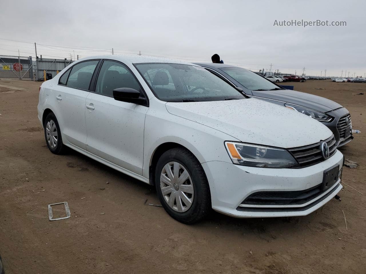 2015 Volkswagen Jetta Base Белый vin: 3VW1K7AJ5FM309576