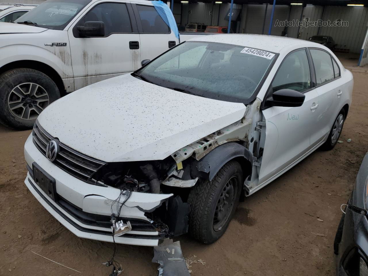 2015 Volkswagen Jetta Base Белый vin: 3VW1K7AJ5FM309576