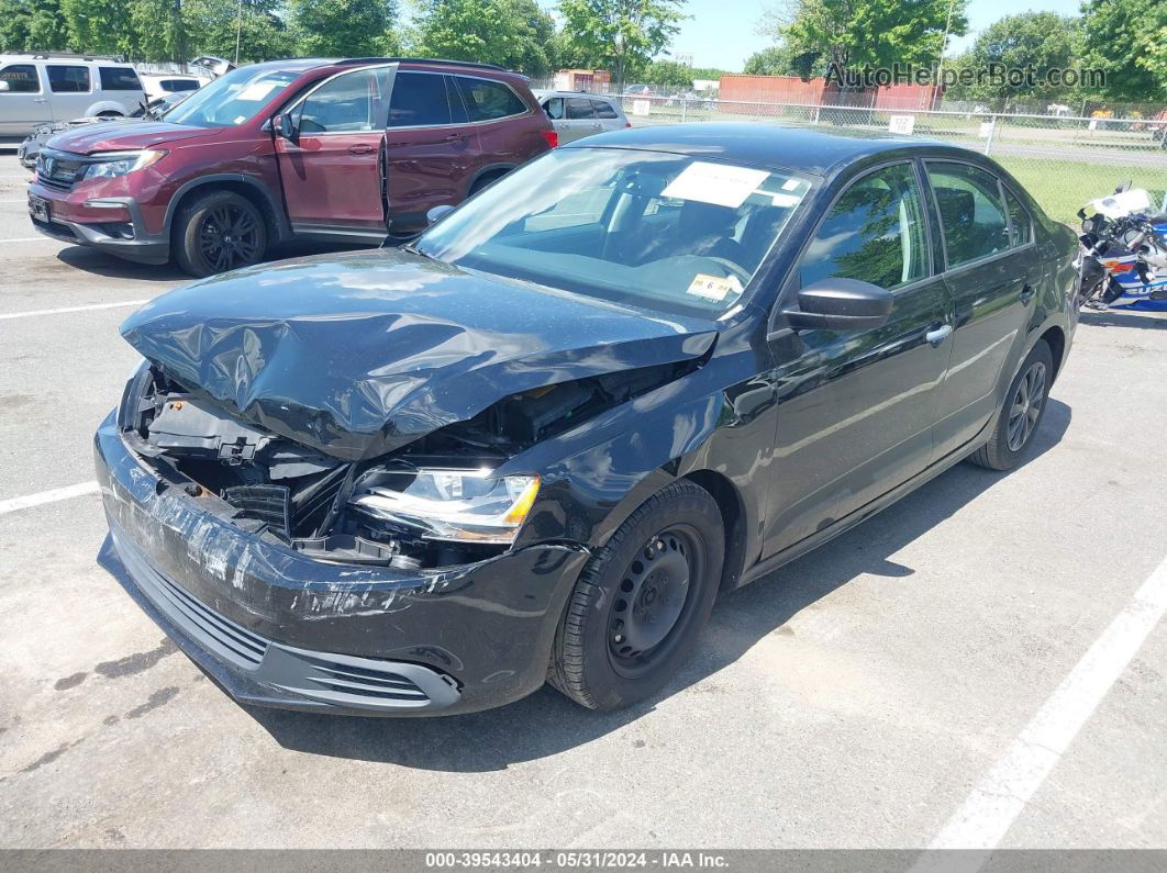 2011 Volkswagen Jetta 2.0l S Black vin: 3VW1K7AJ6BM398407