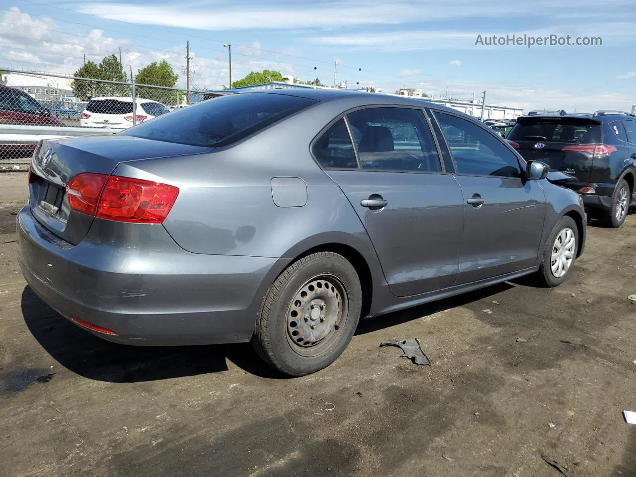 2012 Volkswagen Jetta Base Gray vin: 3VW1K7AJ6CM427437