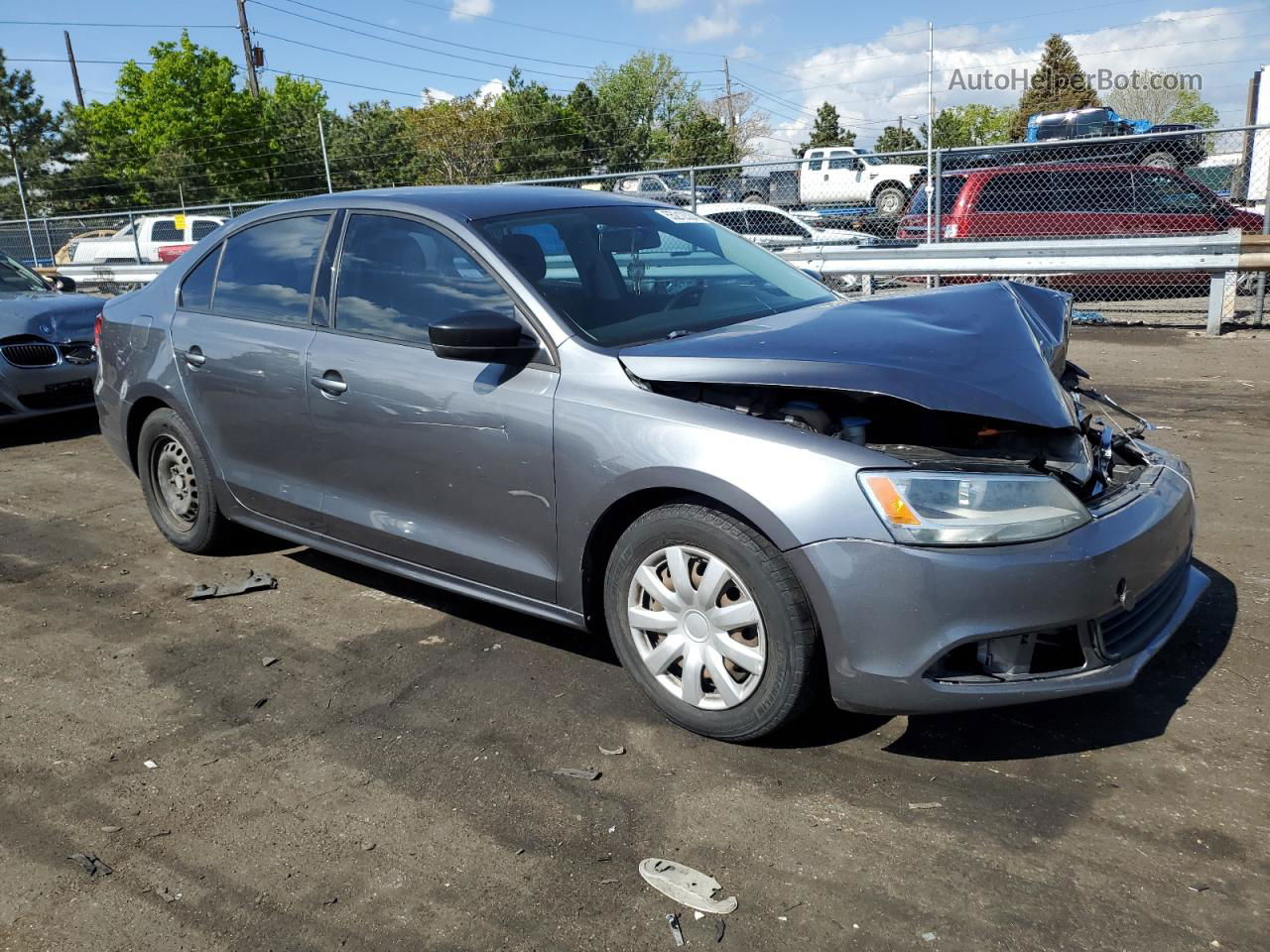 2012 Volkswagen Jetta Base Gray vin: 3VW1K7AJ6CM427437