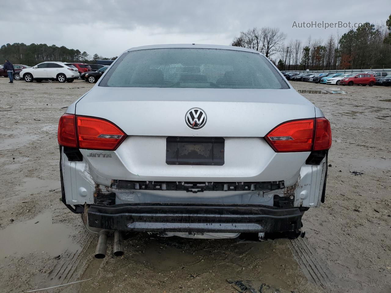 2013 Volkswagen Jetta Base Silver vin: 3VW1K7AJ6DM211928