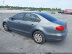 2013 Volkswagen Jetta 2.0l S Gray vin: 3VW1K7AJ6DM287522