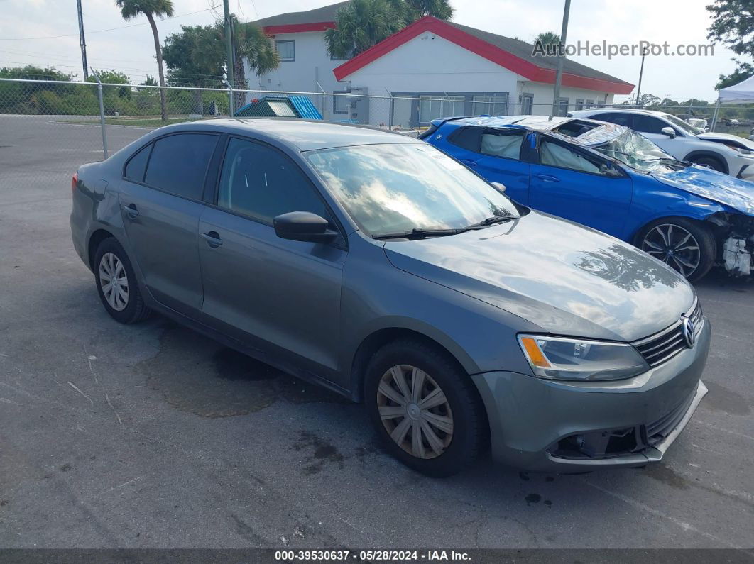 2013 Volkswagen Jetta 2.0l S Gray vin: 3VW1K7AJ6DM287522