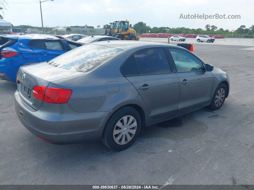 2013 Volkswagen Jetta 2.0l S Gray vin: 3VW1K7AJ6DM287522