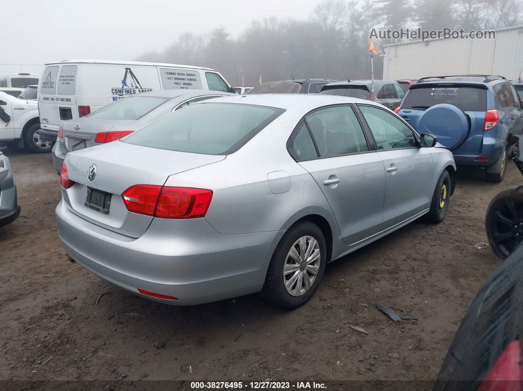 2013 Volkswagen Jetta 2.0l S Silver vin: 3VW1K7AJ6DM390312