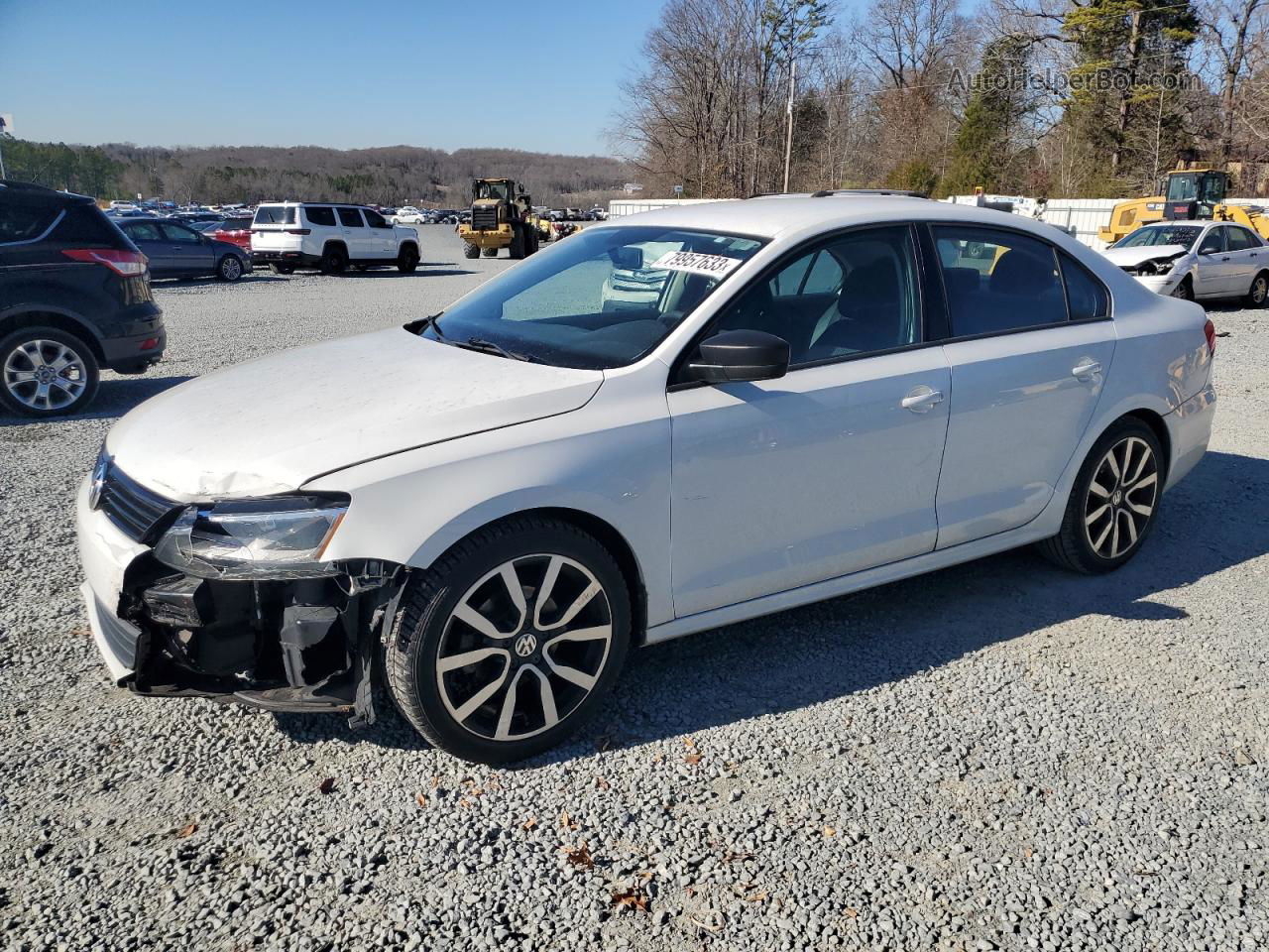 2014 Volkswagen Jetta Base White vin: 3VW1K7AJ6EM276831