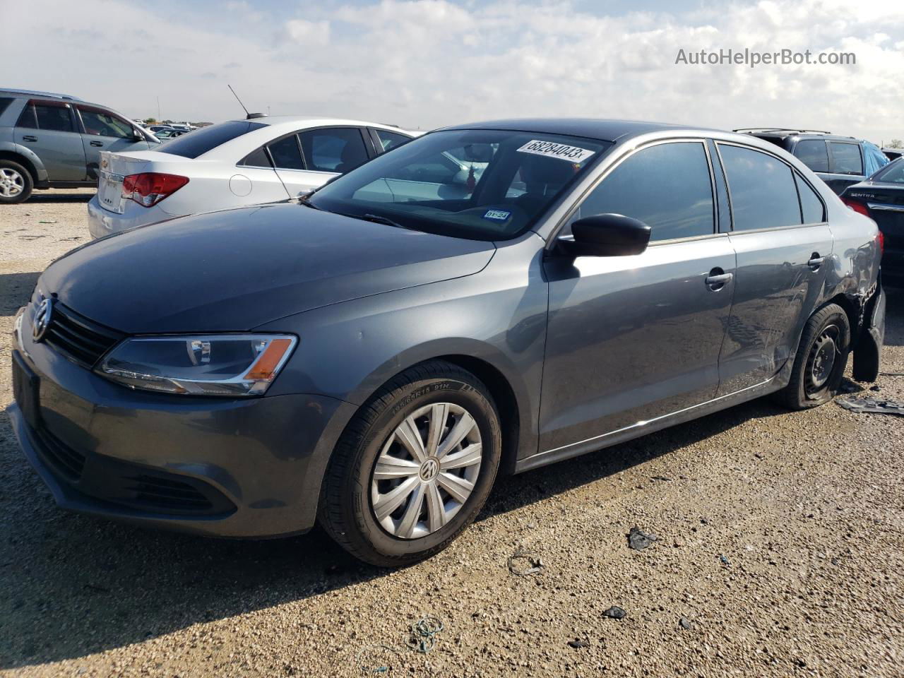 2014 Volkswagen Jetta Base Gray vin: 3VW1K7AJ6EM396452