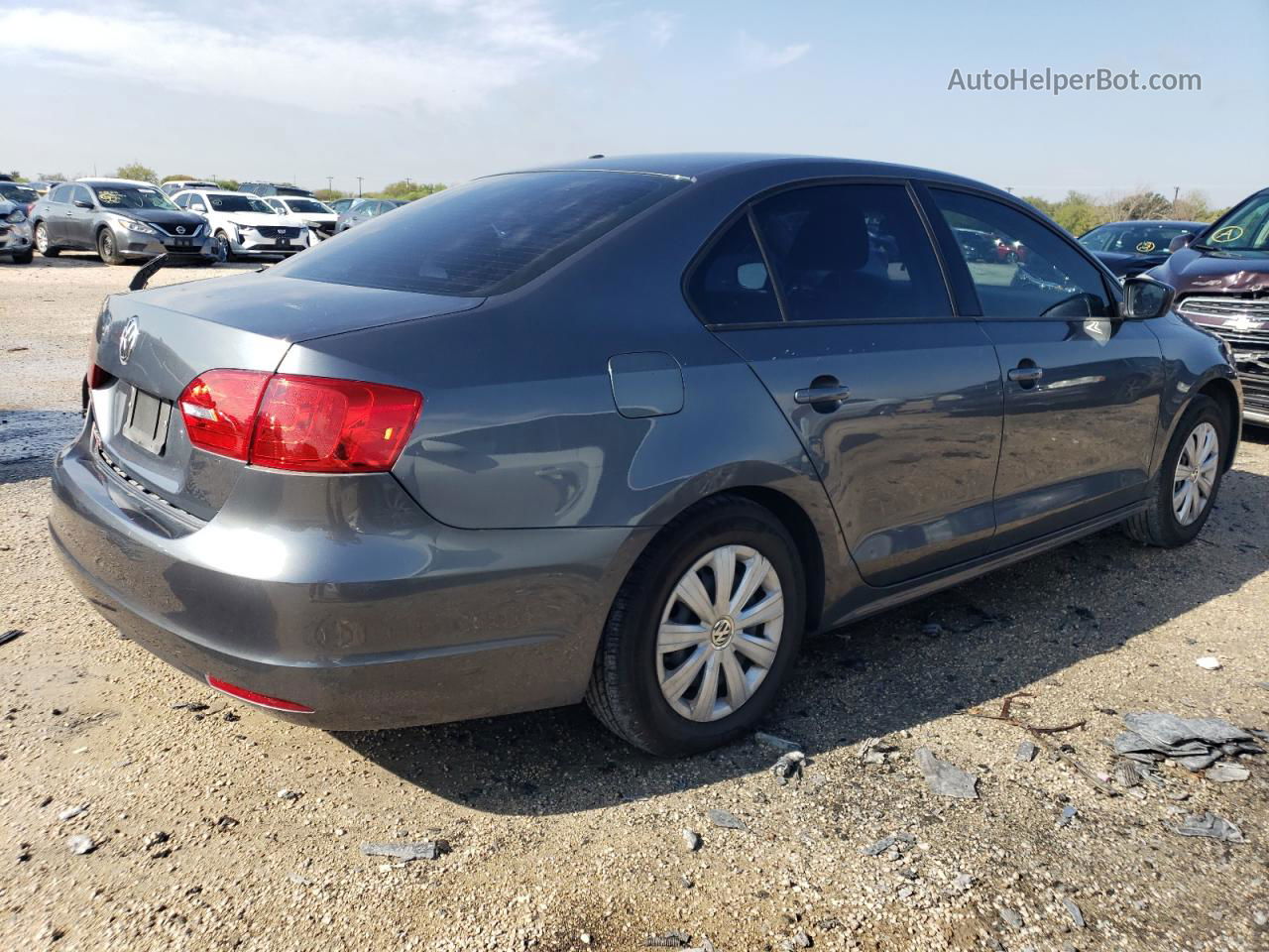 2014 Volkswagen Jetta Base Gray vin: 3VW1K7AJ6EM396452