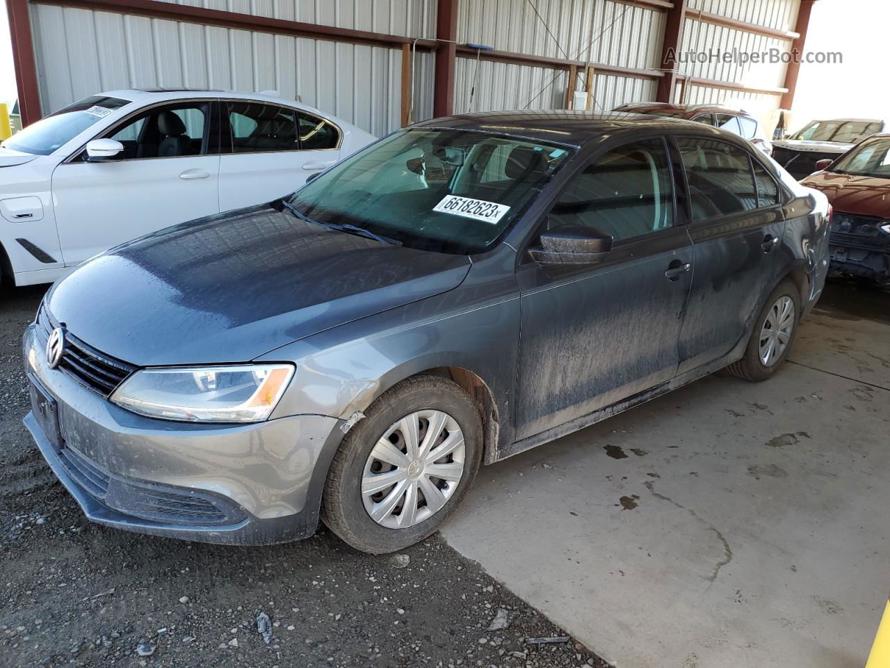 2012 Volkswagen Jetta Base Gray vin: 3VW1K7AJ7CM316122