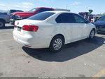 2012 Volkswagen Jetta 2.0l S White vin: 3VW1K7AJ7CM427835