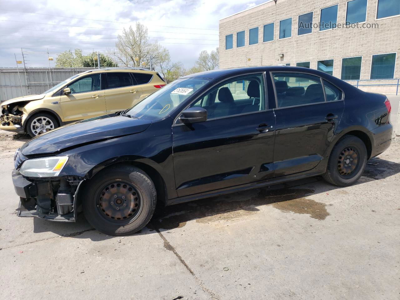 2013 Volkswagen Jetta Base Black vin: 3VW1K7AJ7DM238376