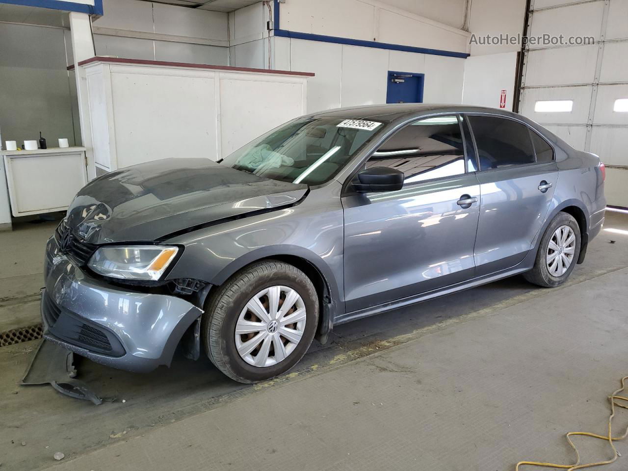 2013 Volkswagen Jetta Base Gray vin: 3VW1K7AJ7DM283382