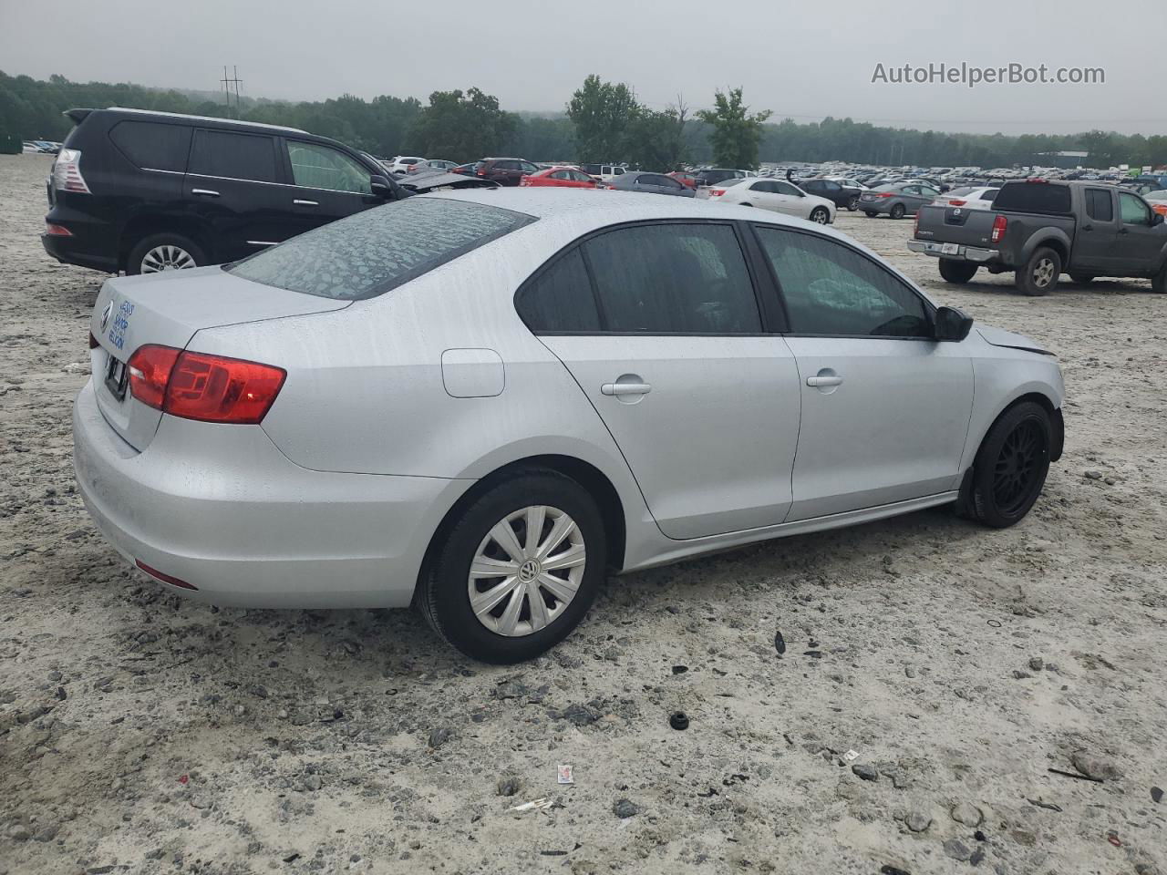 2014 Volkswagen Jetta Base Silver vin: 3VW1K7AJ7EM434125