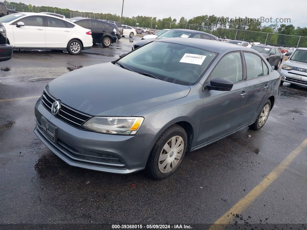 2015 Volkswagen Jetta 2.0l S Серый vin: 3VW1K7AJ7FM306274