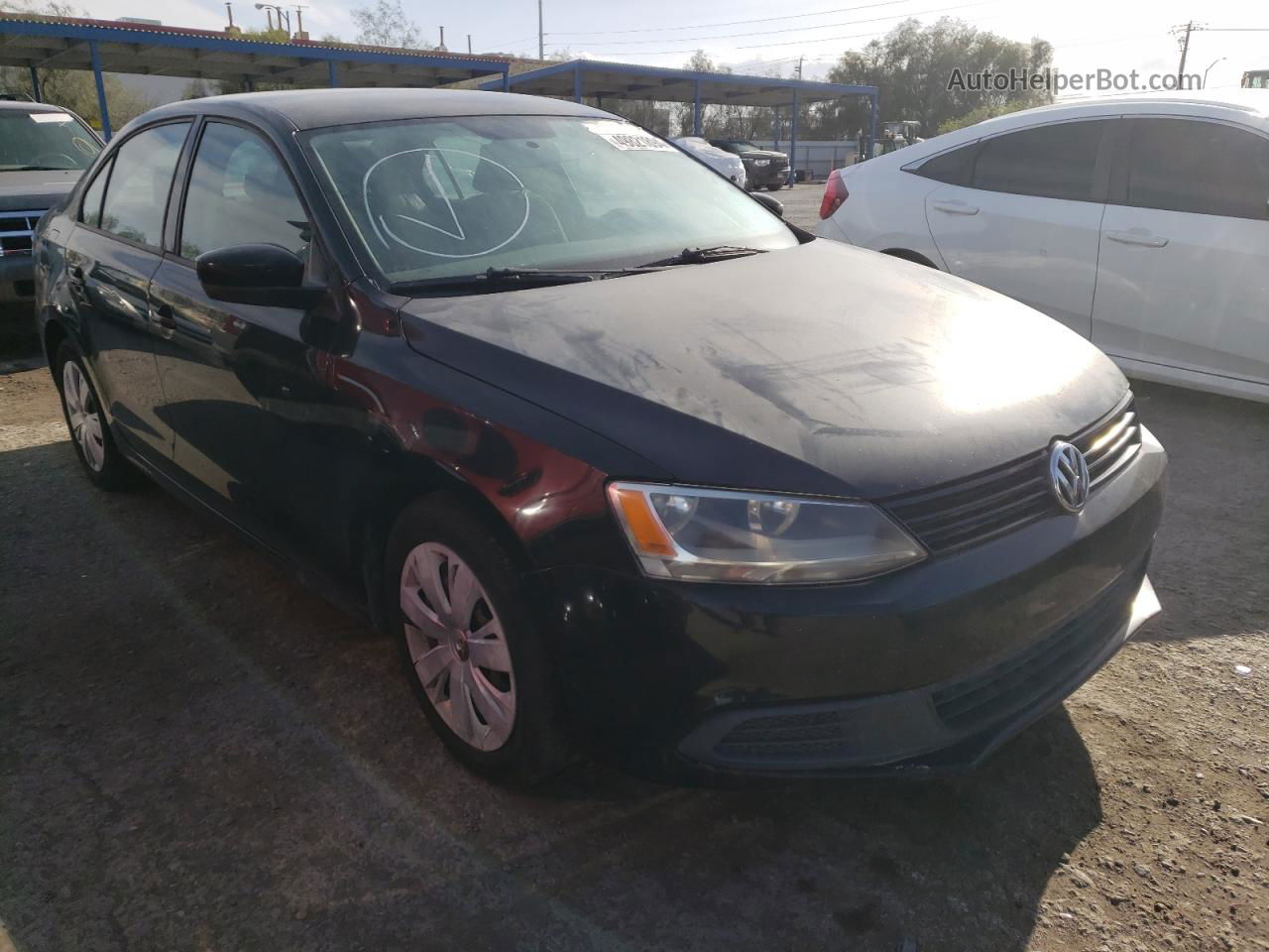 2012 Volkswagen Jetta Base Black vin: 3VW1K7AJ9CM330006