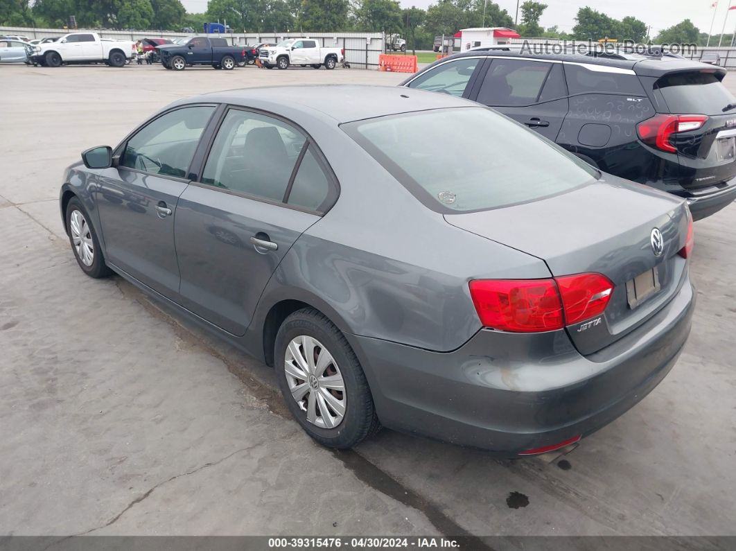 2013 Volkswagen Jetta 2.0l S Gray vin: 3VW1K7AJ9DM350998