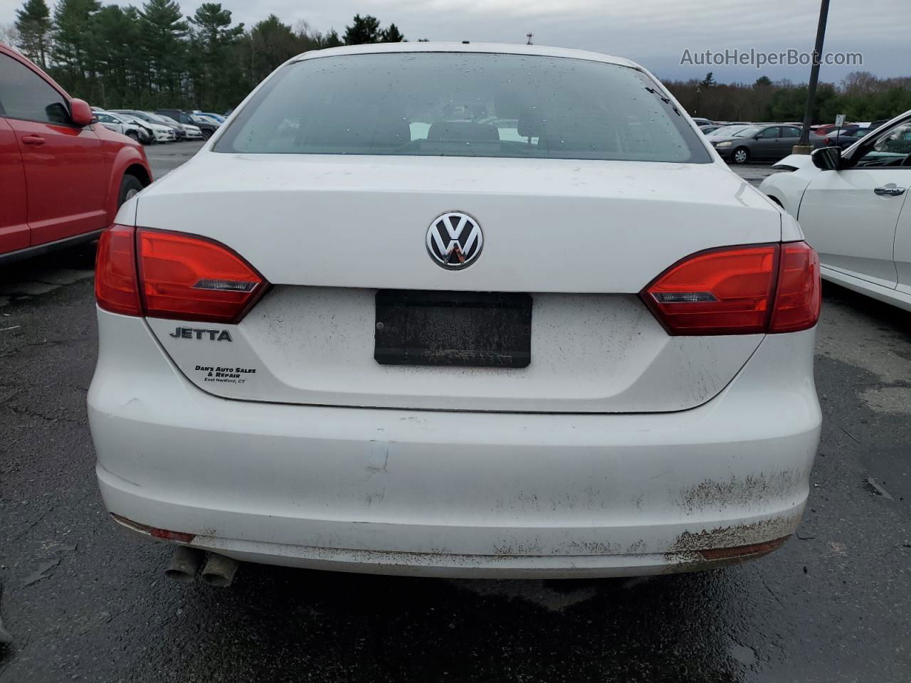 2012 Volkswagen Jetta Base White vin: 3VW1K7AJXCM348188