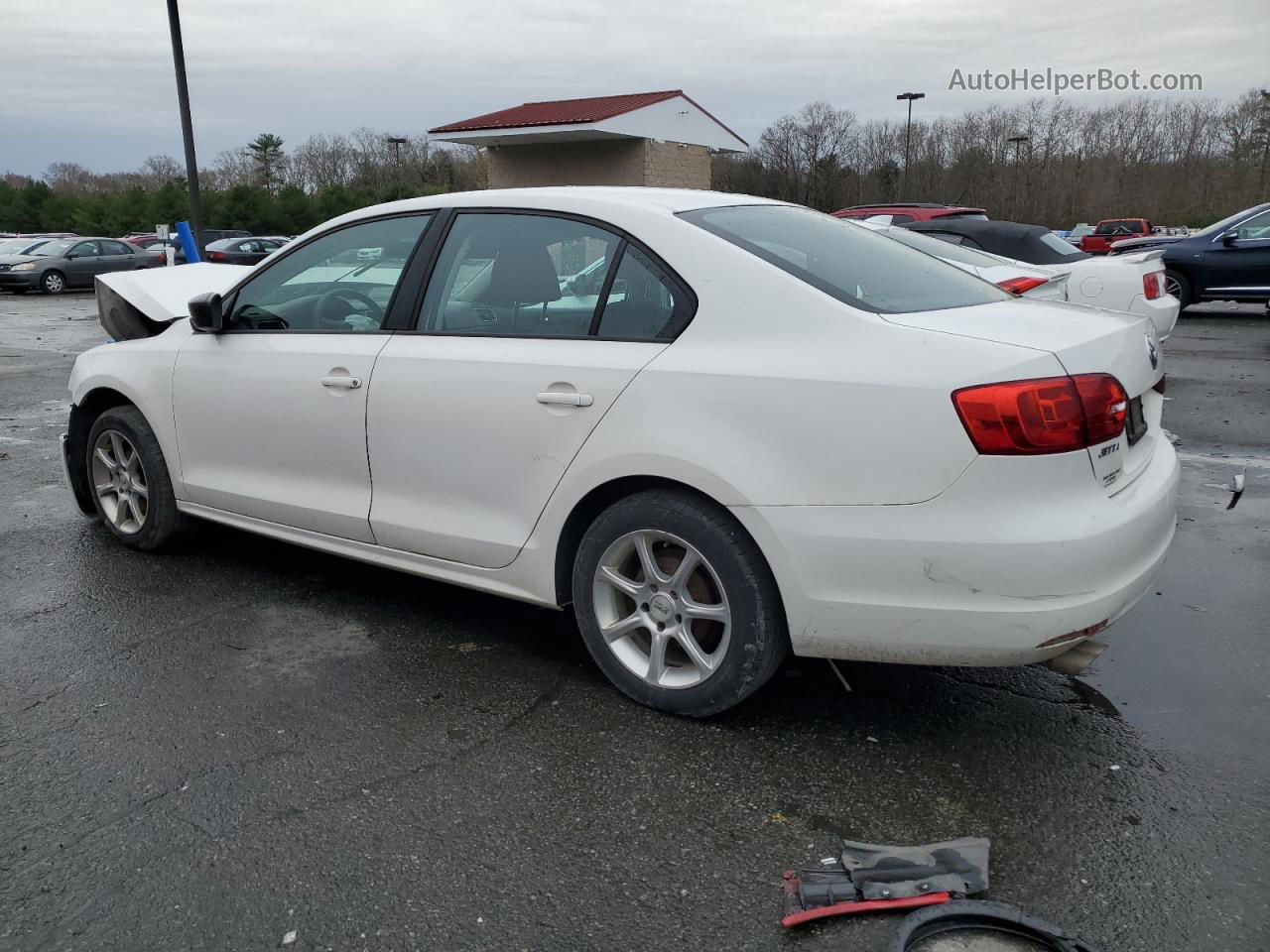 2012 Volkswagen Jetta Base White vin: 3VW1K7AJXCM348188