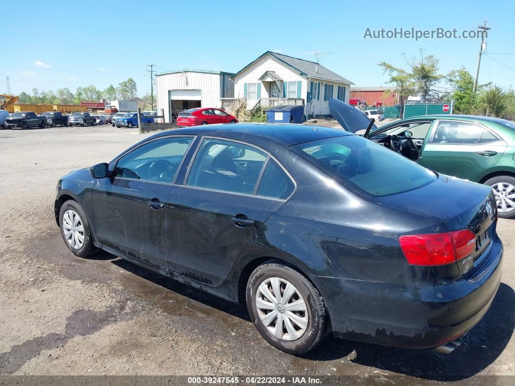 2014 Volkswagen Jetta 2.0l S Black vin: 3VW1K7AJXEM389889