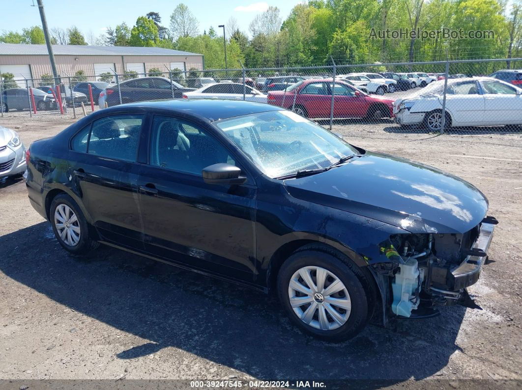 2014 Volkswagen Jetta 2.0l S Black vin: 3VW1K7AJXEM389889