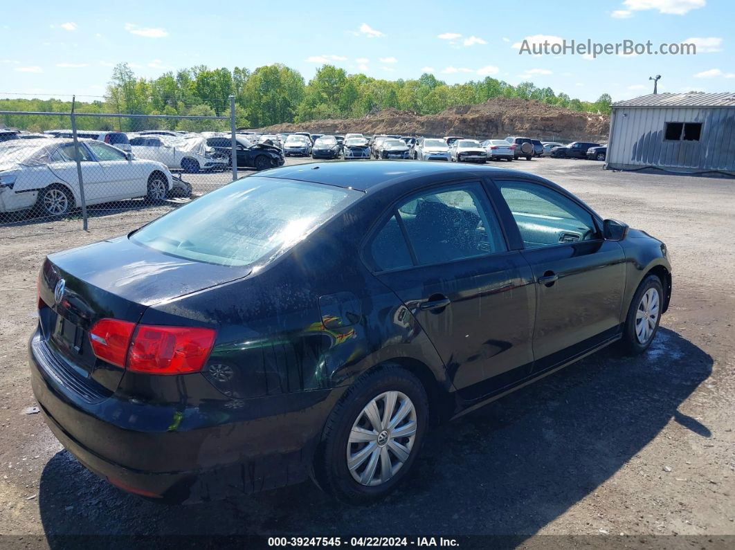 2014 Volkswagen Jetta 2.0l S Black vin: 3VW1K7AJXEM389889