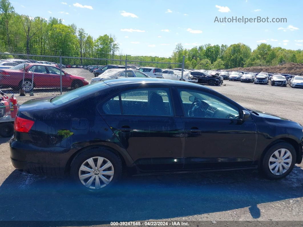 2014 Volkswagen Jetta 2.0l S Black vin: 3VW1K7AJXEM389889