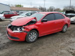 2014 Volkswagen Jetta Base Красный vin: 3VW1K7AJXEM414838