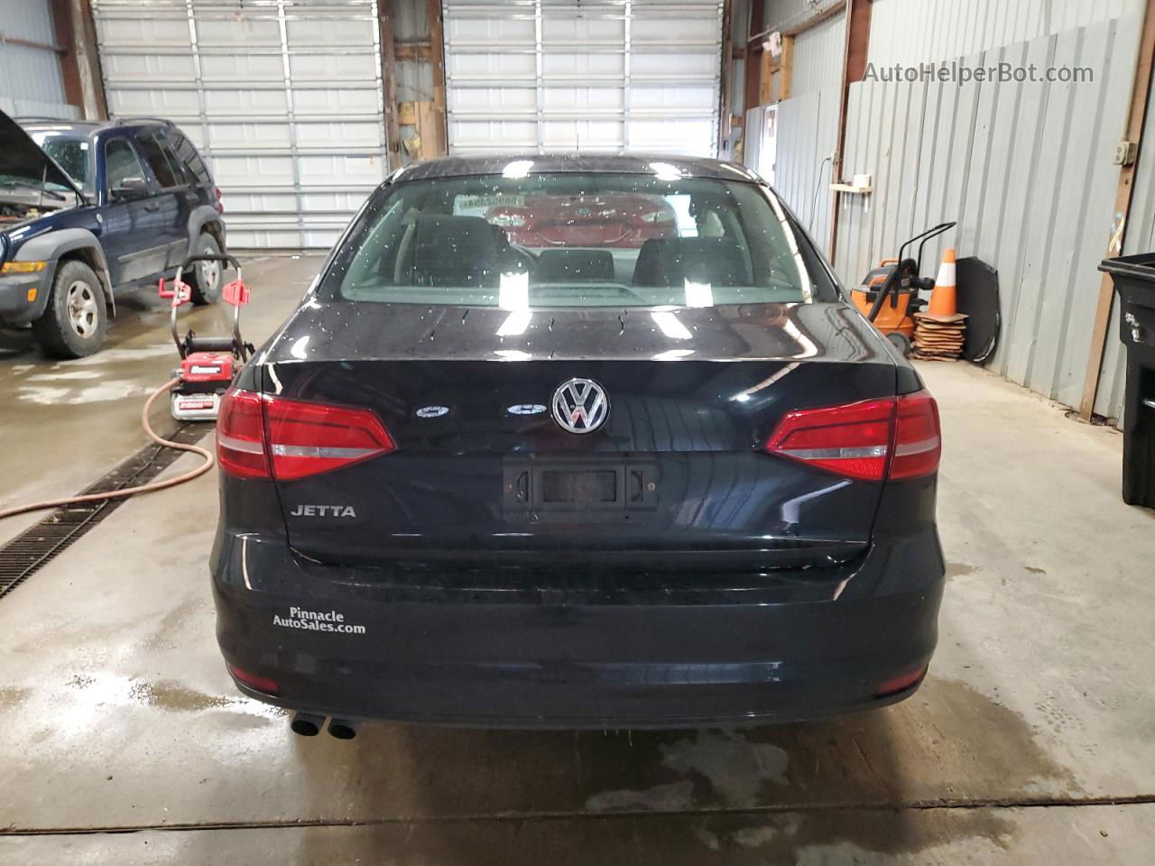 2015 Volkswagen Jetta Base Black vin: 3VW1K7AJXFM294833