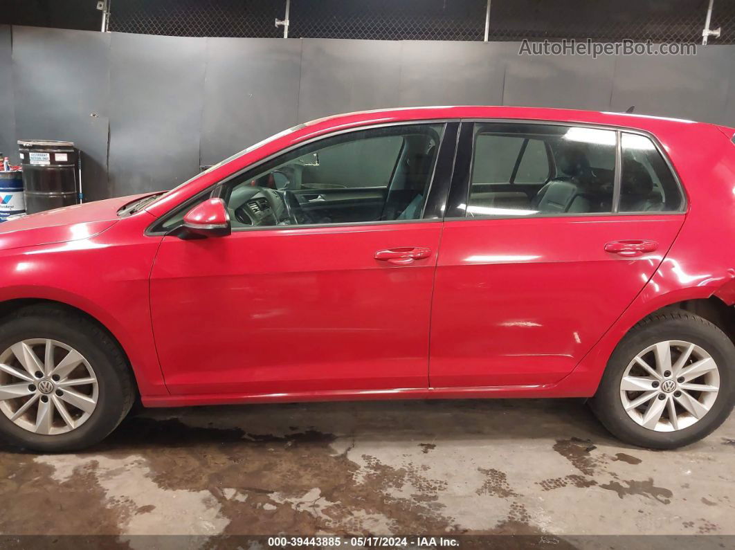 2015 Volkswagen Golf Tsi S 4-door Red vin: 3VW217AU0FM018825