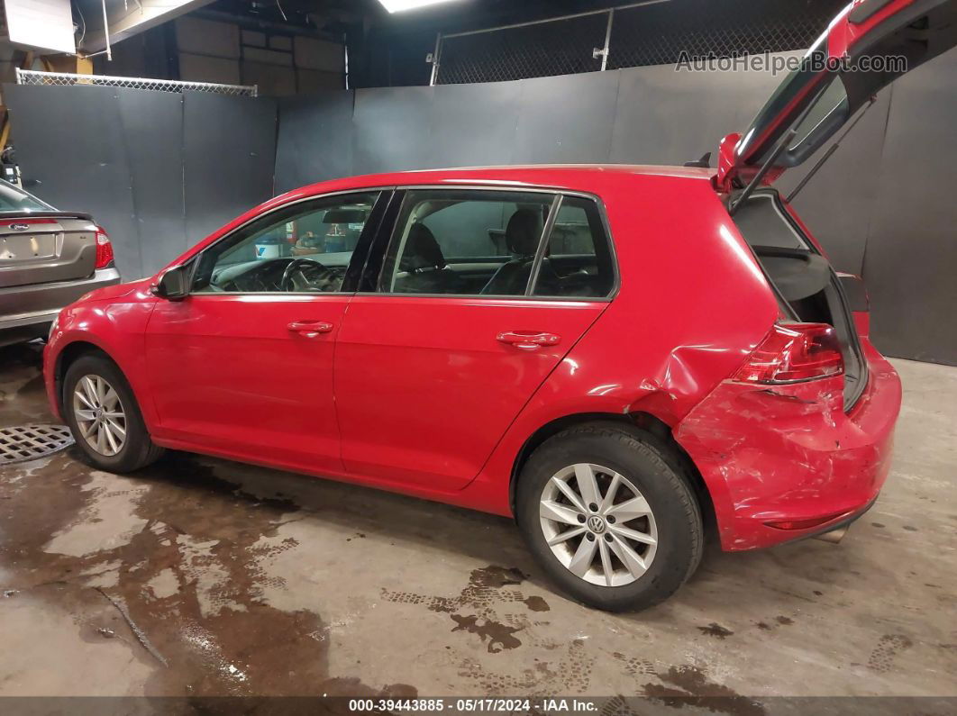 2015 Volkswagen Golf Tsi S 4-door Red vin: 3VW217AU0FM018825