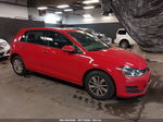 2015 Volkswagen Golf Tsi S 4-door Красный vin: 3VW217AU0FM018825