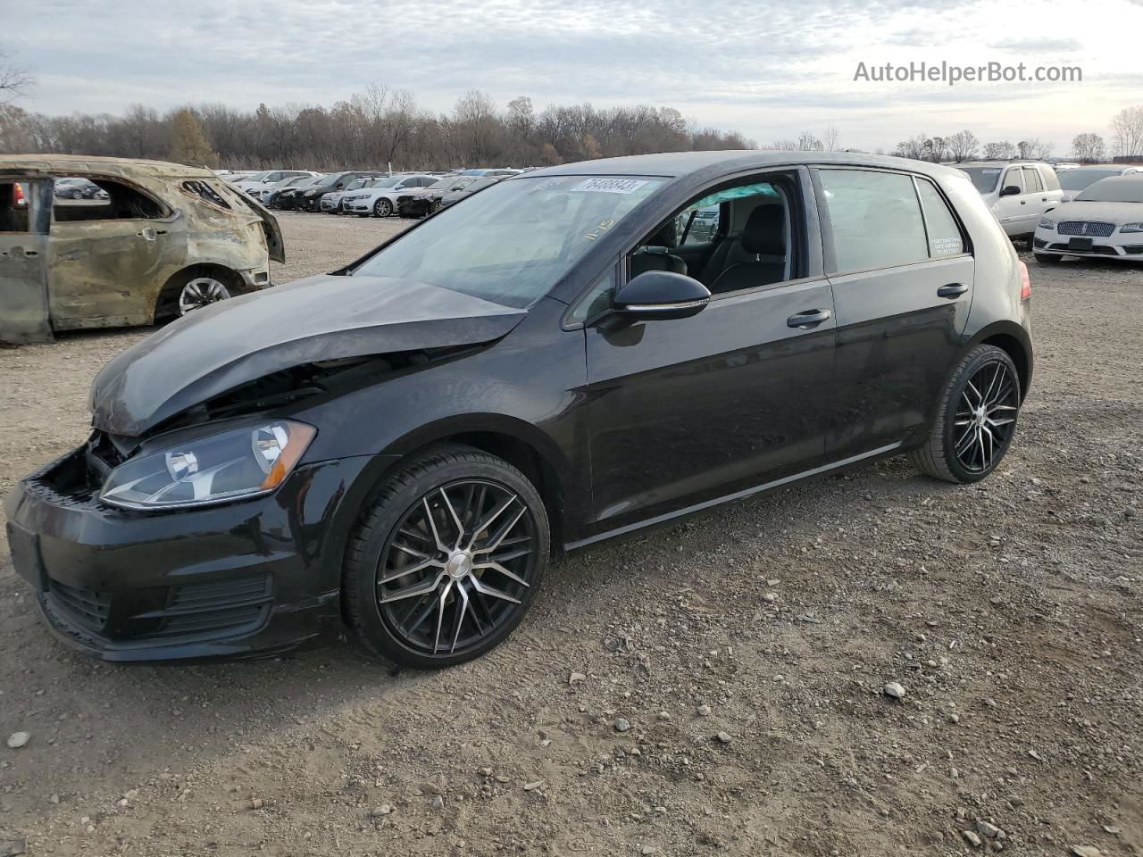 2015 Volkswagen Golf  Black vin: 3VW217AU0FM019103